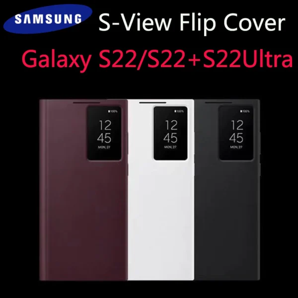 Original Samsung Galaxy Clear View Flip Case Cover with a Sensor For Galaxy S22  Ultra